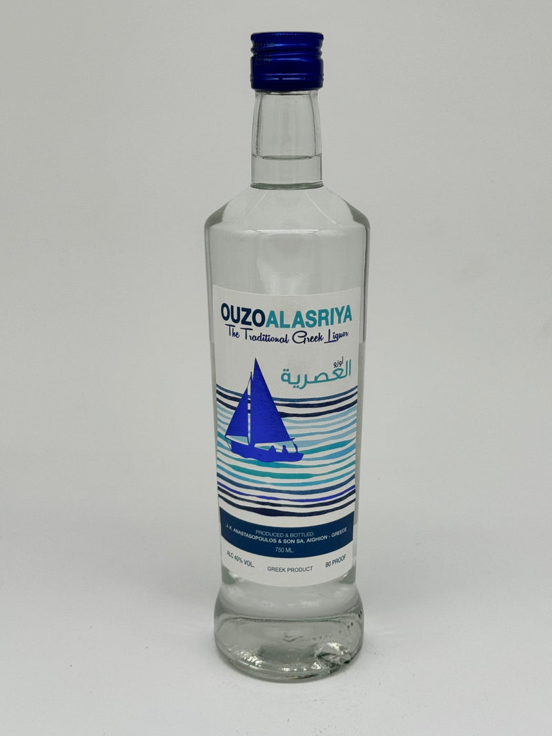 Load image into Gallery viewer, Ouzo Al Asriya 750 mL - BuyArak.Com
